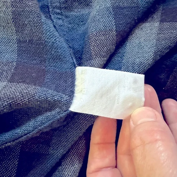 Weatherproof medium weight blue plaid flannel men’s shirt medium - Picture 6 of 7